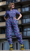 Run and Fly 90's Arcade Print Jumpsuit