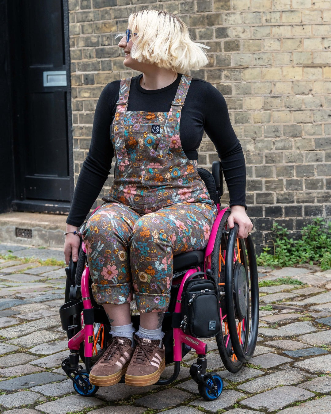 Cottagecore Floral Print Stretch Cotton Dungarees by Rebel Romance