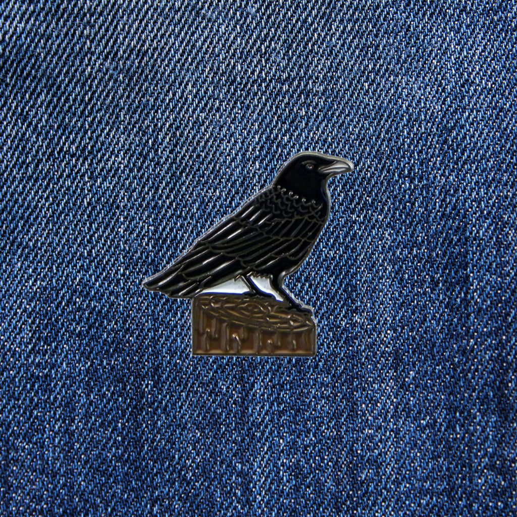 Raven Enamel Lapel Pin Badge
