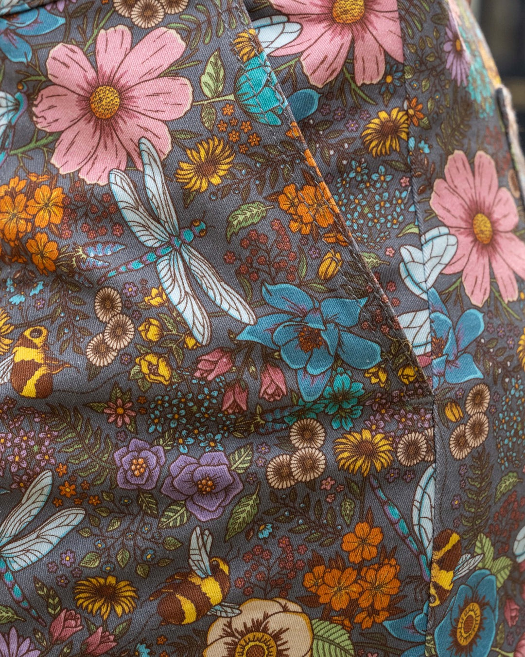 Cottagecore Floral Print Stretch Cotton Dungarees by Rebel Romance