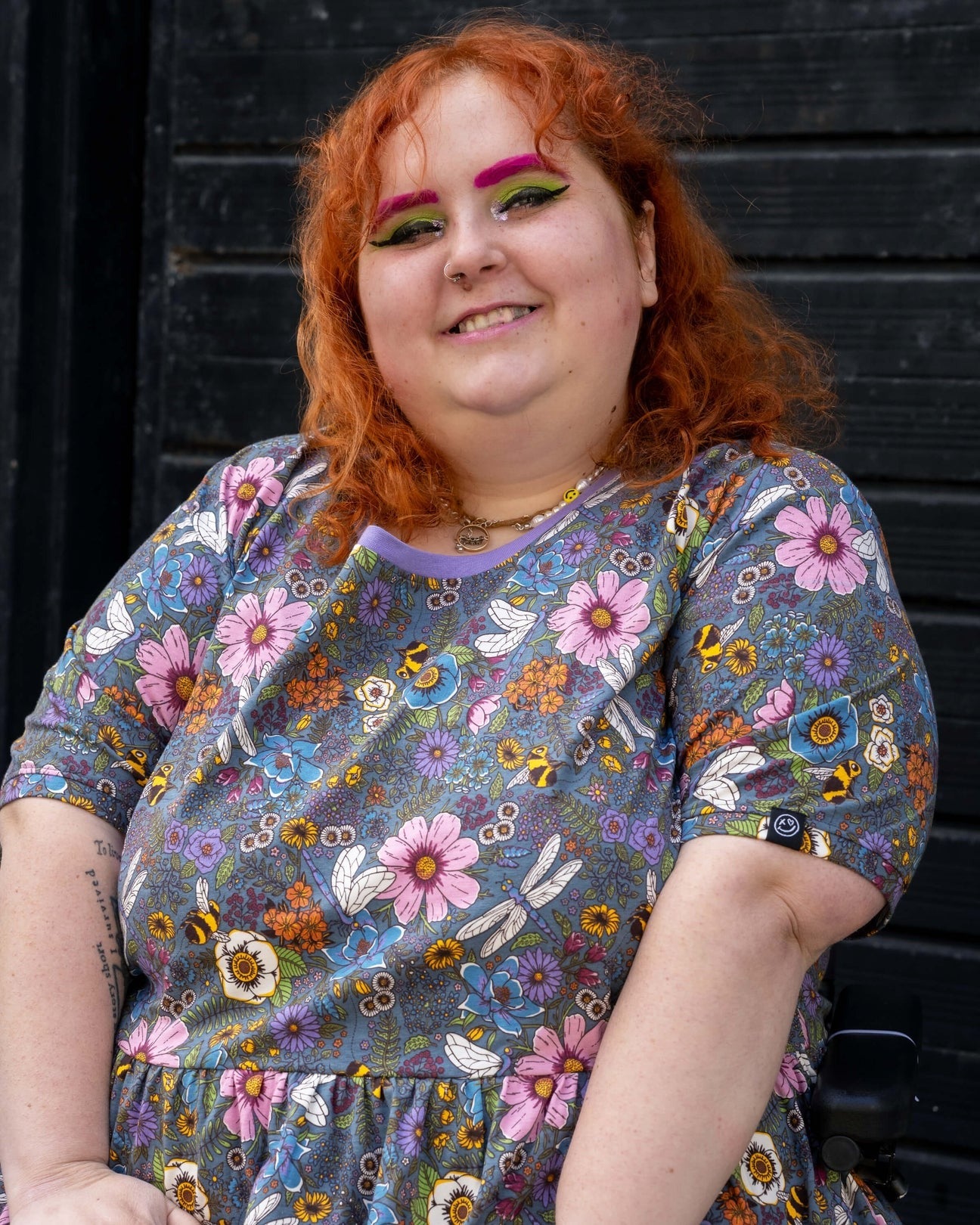 Cottagecore Floral Print Smock Dress with Pockets by Rebel Romance