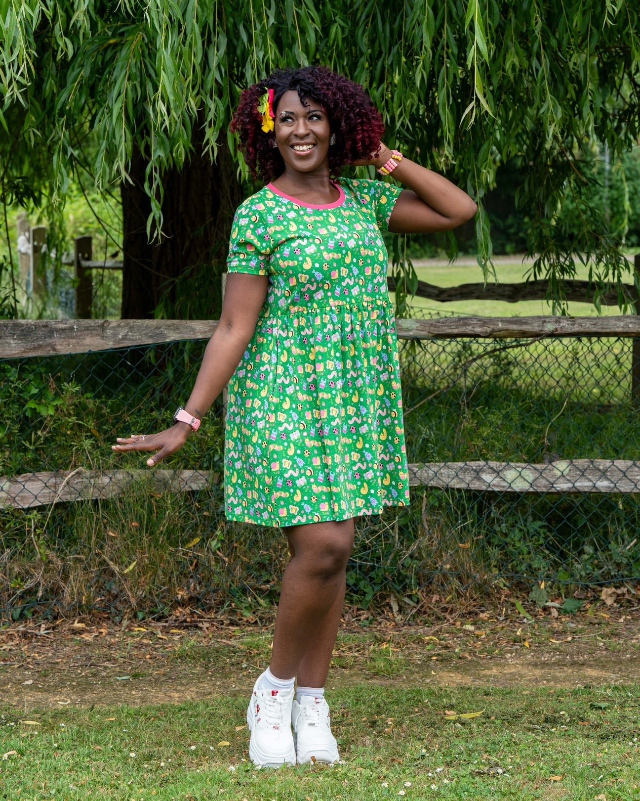 Bugs Jersey Smock Dress with Pockets by Rebel Romance