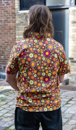 Groovy Retro Ditsy Floral Print Shirt by Run and Fly