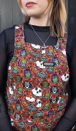 Halloween Frog Print Stretch Twill Cotton Dungarees by Run and Fly