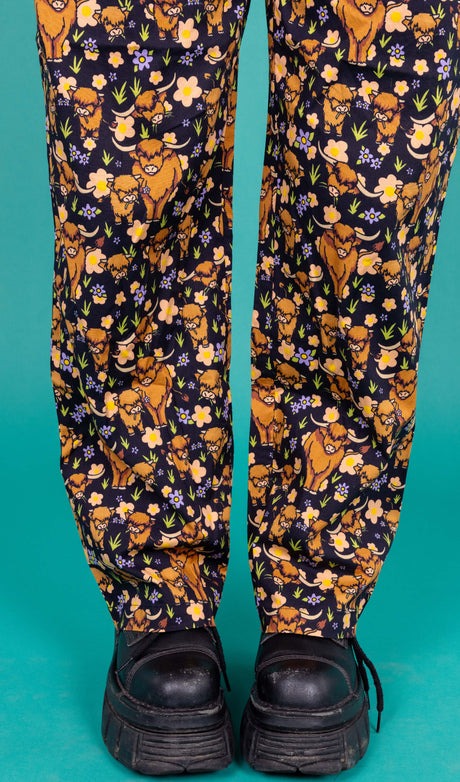 Run and Fly Highland Cow Print Jumpsuit - New Improved Fit