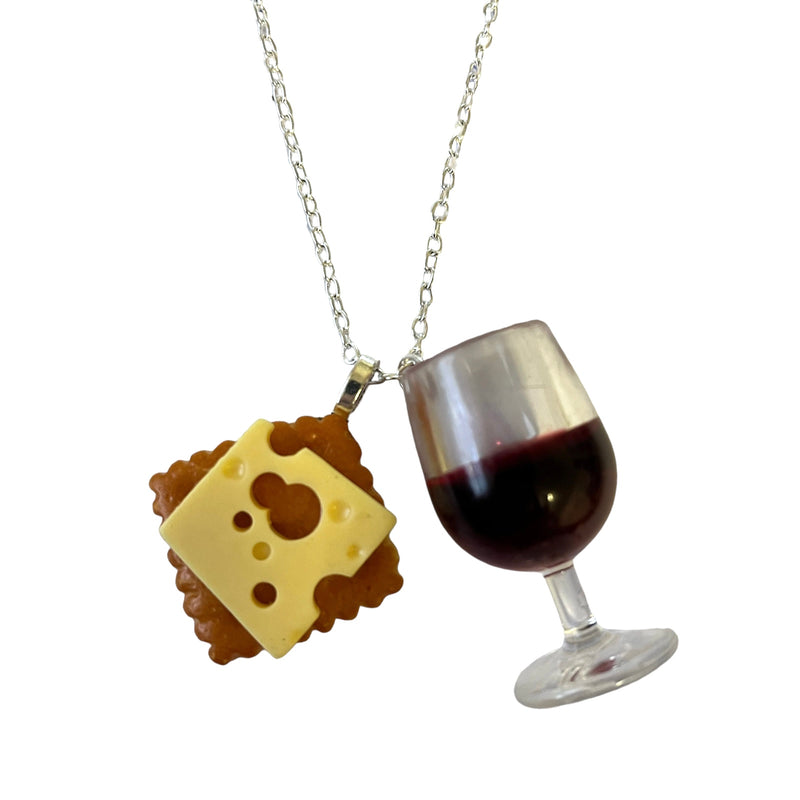 Cheese and Wine Necklace