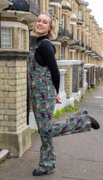 Peace and Love Skinny Flared Dungarees by Run and Fly