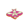 Rosy Maple Moth Enamel Lapel Pin Badge