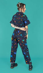 Run and Fly Cosmic Space Print Jumpsuit