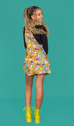 Run and Fly X Katie Abey Weird and Wonderful Print Dungaree Pinafore Dress