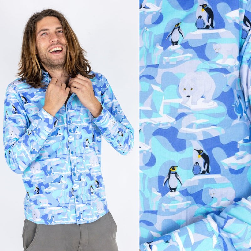 Winter Friends Penguin Print Shirt by Run and Fly