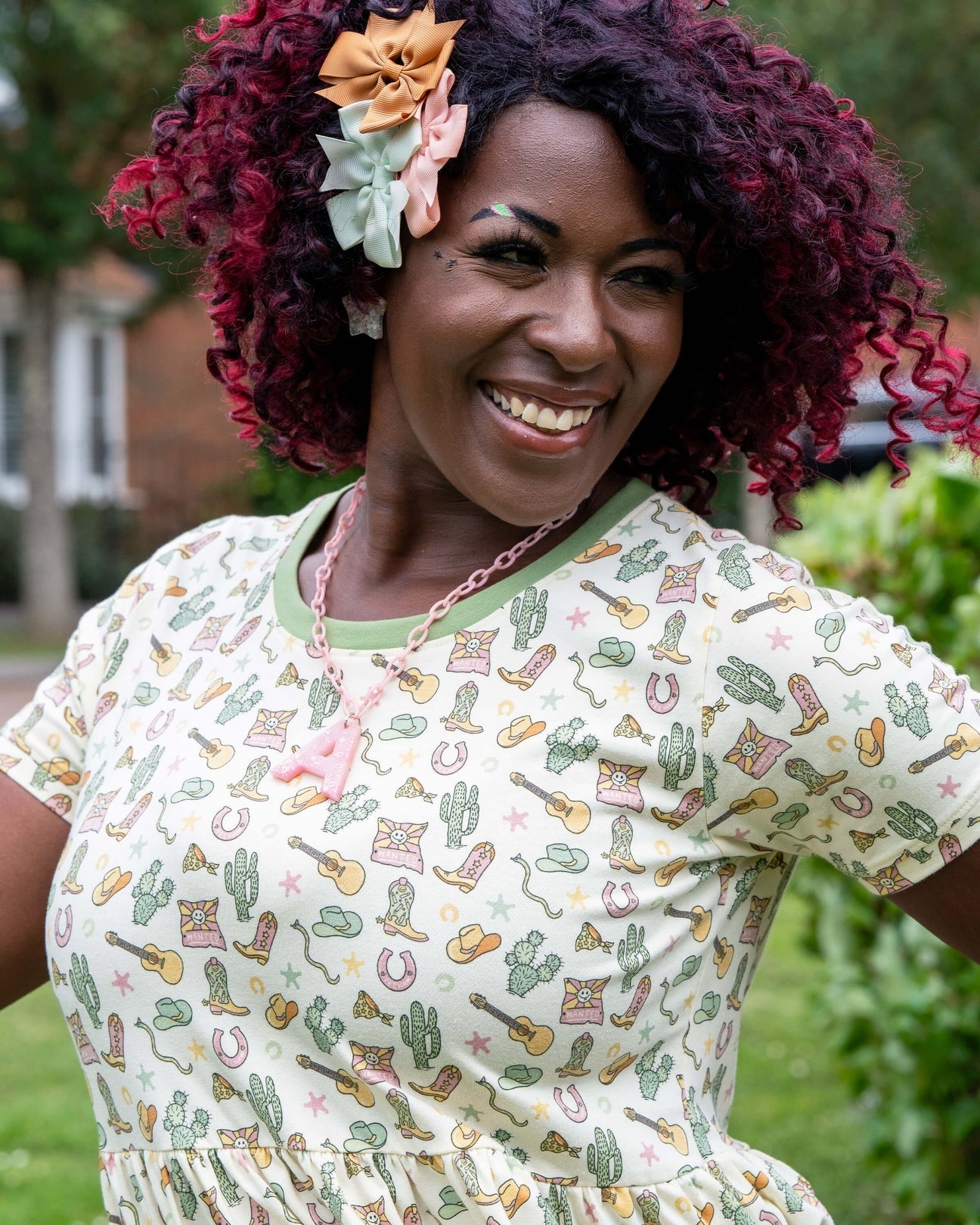 Cowboy Print Smock Dress with Pockets by Rebel Romance