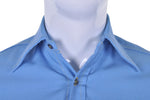 70s Blue Safari Shirt S - Minimum Mouse