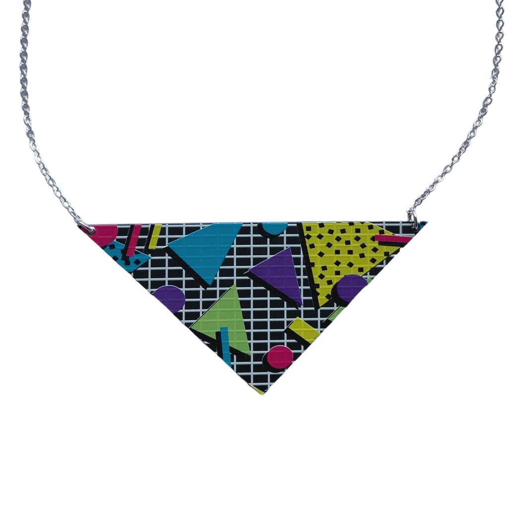 80's Pattern Triangle Necklace by Love Boutique - Minimum Mouse