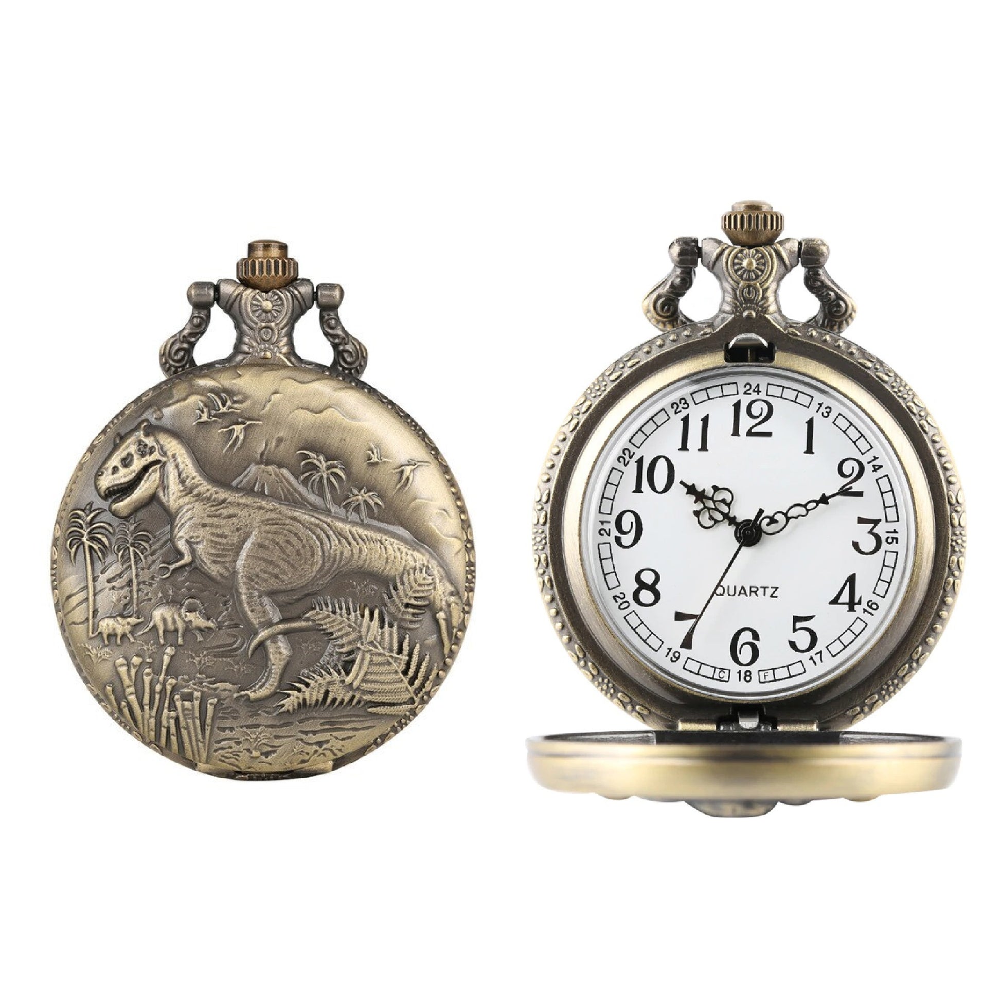 Dinosaur Quartz Pocket Watch