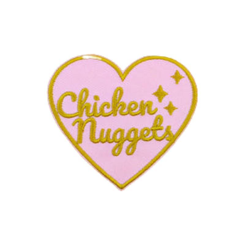 Chicken Nugget Heart Iron On Patch