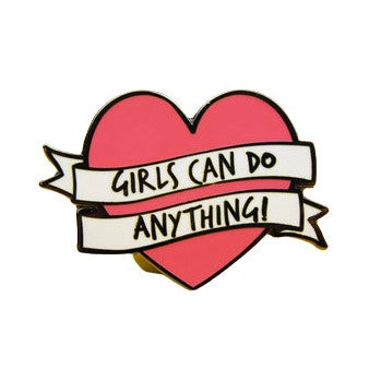 Girls Can Do Anything Pin Badge