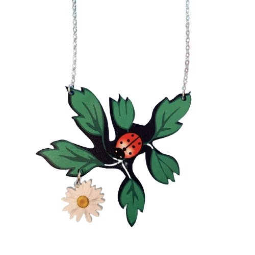 Acrylic Ladybird Necklace by Love Boutique - Minimum Mouse