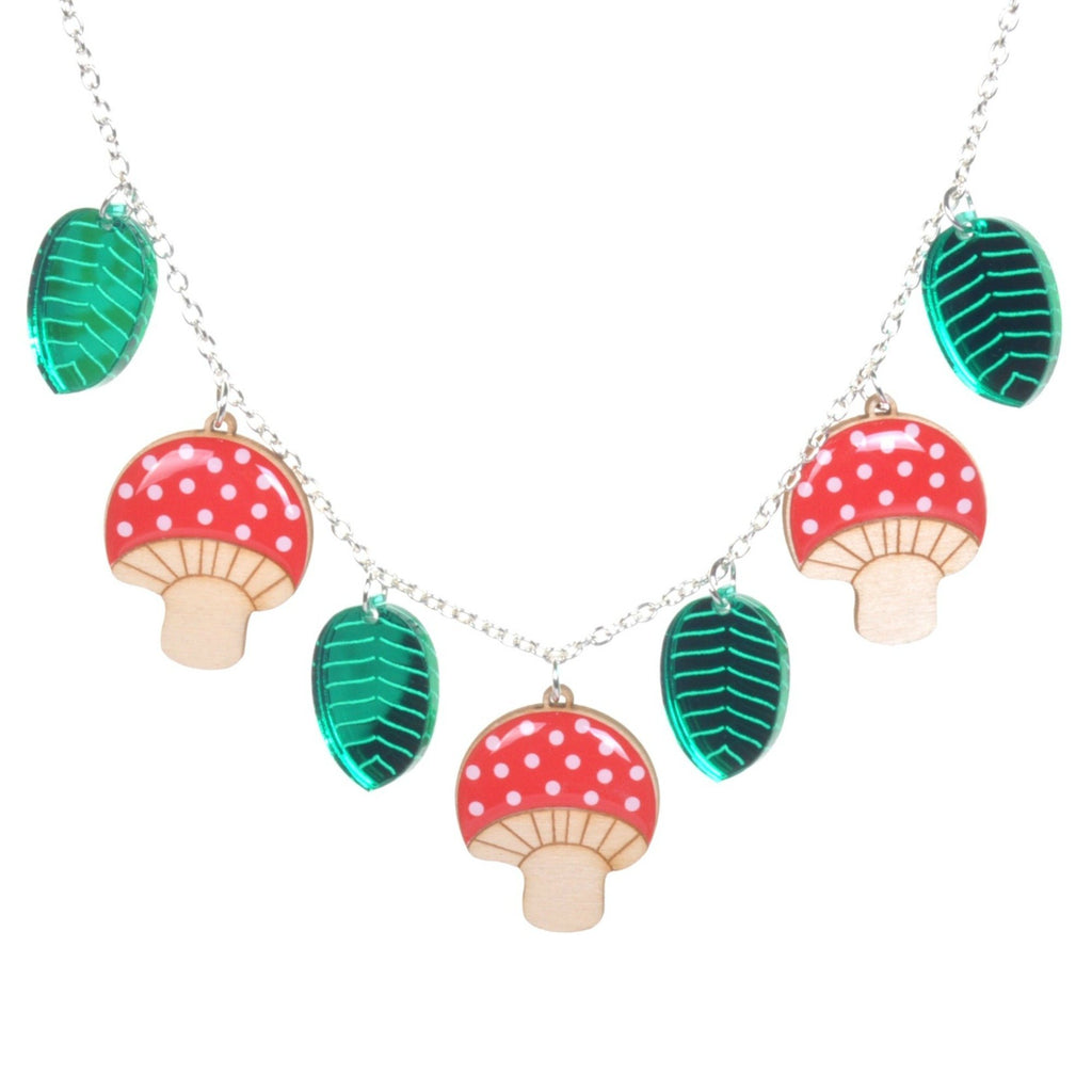 Acrylic Mushroom Necklace by Love Boutique - Minimum Mouse