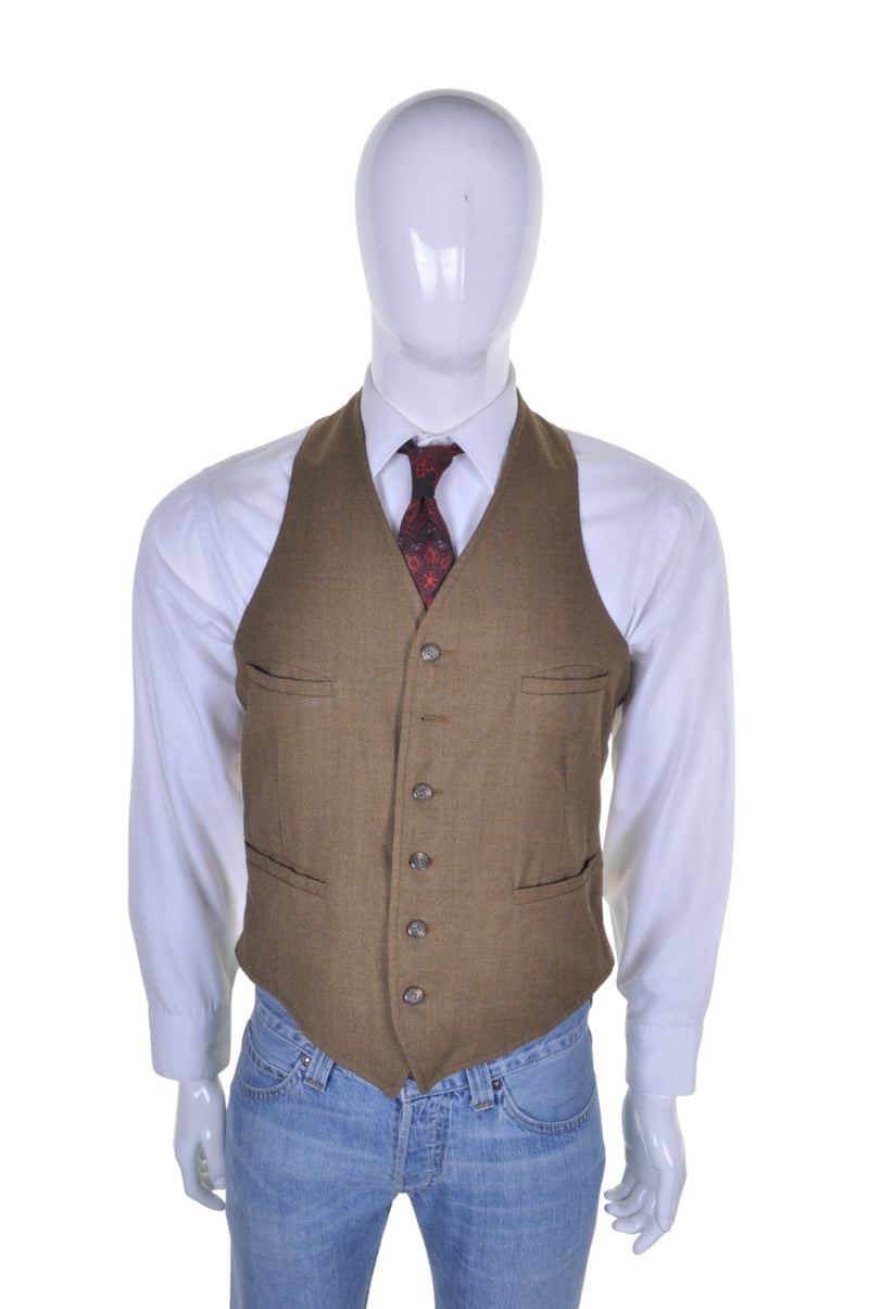 Brown Tweed Waistcoat S 38R - Minimum Mouse