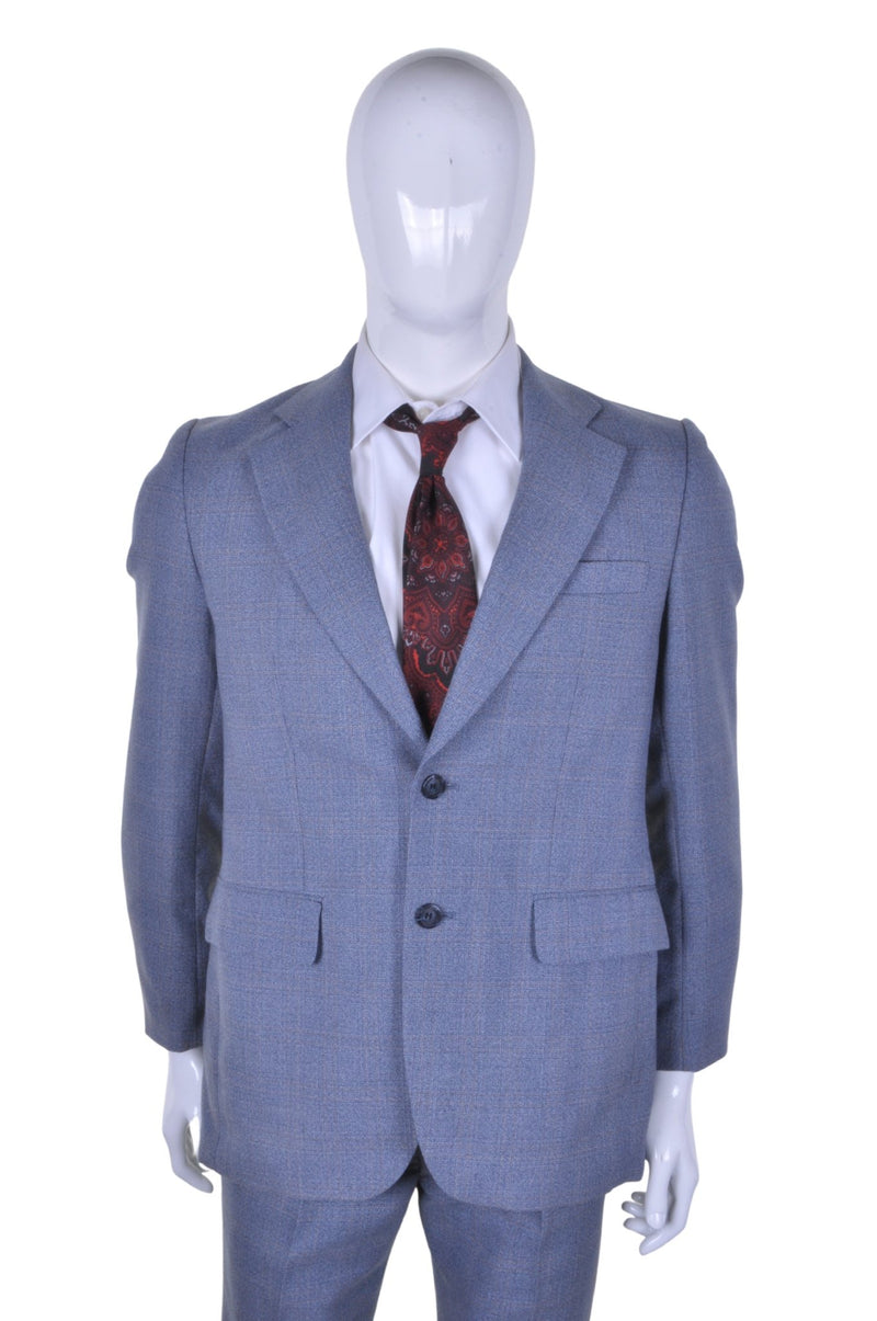 Burton Blue Tweed Check Suit 42R - Minimum Mouse