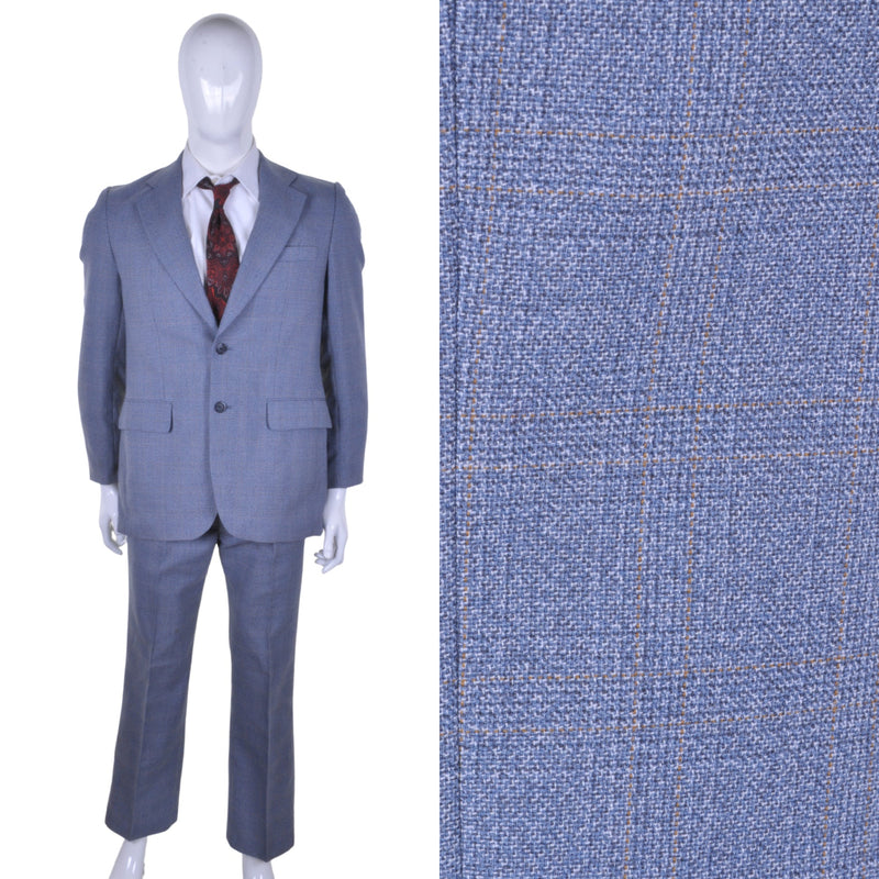 Burton Blue Tweed Check Suit 42R - Minimum Mouse