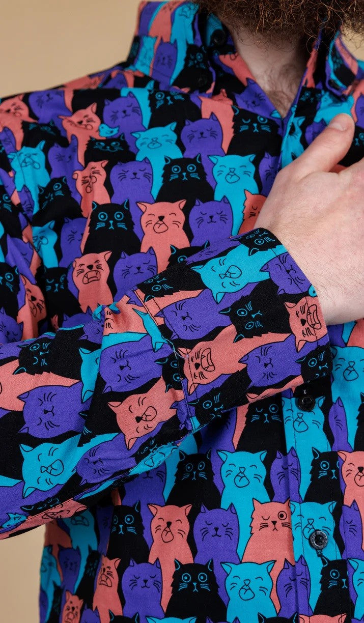 Cat Chorus Print Shirt by Run and Fly