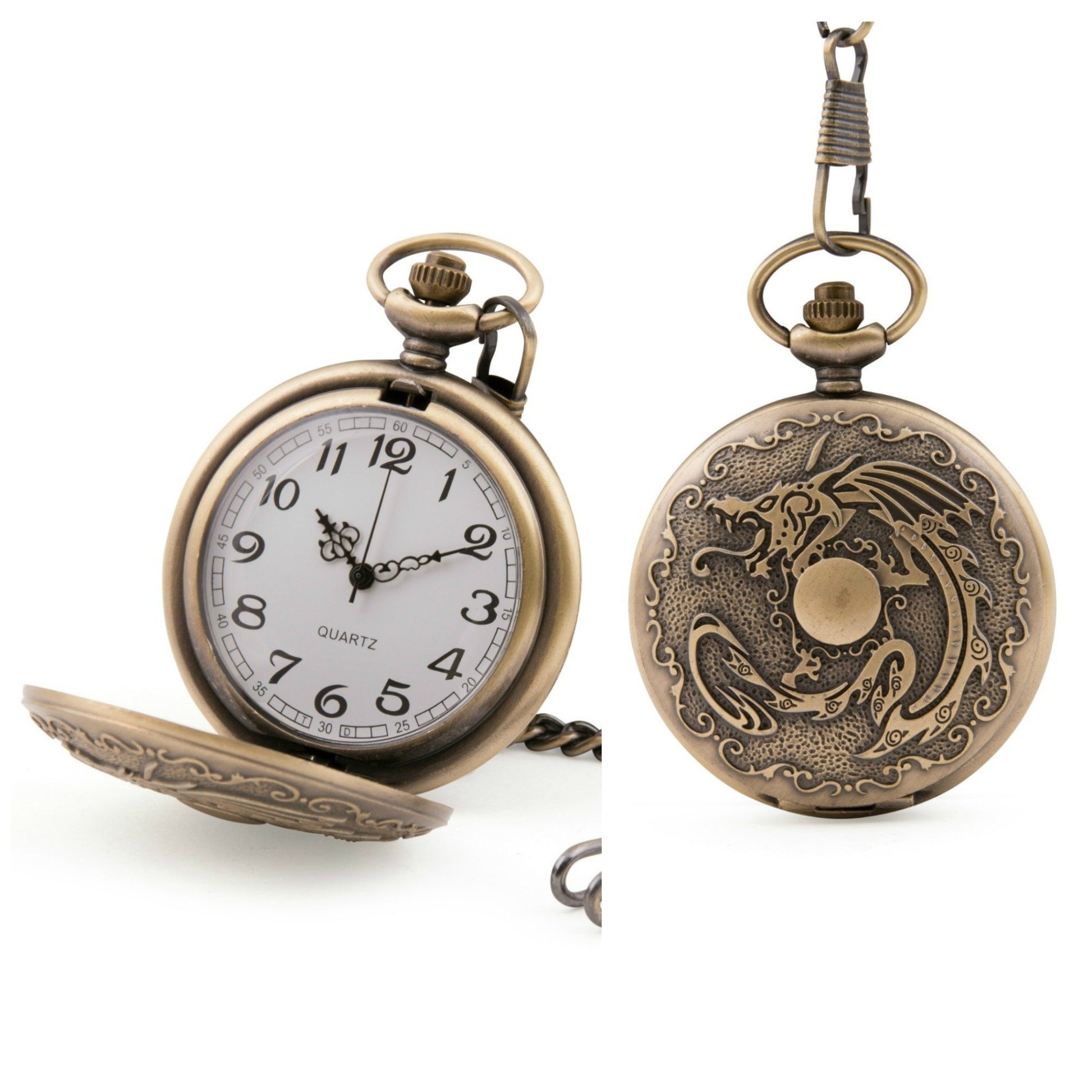 Chinese Dragon Quartz Pocket Watch - Minimum Mouse