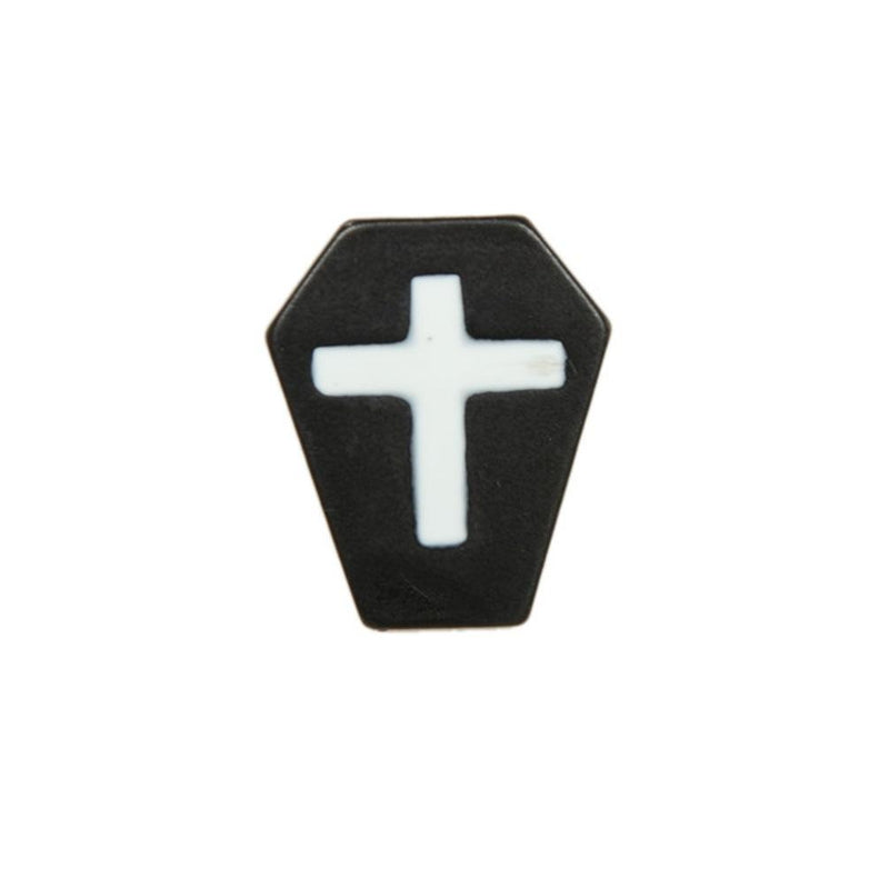 Black Coffin Metal Lapel Pin Badge/Brooch Goth Punk Crucifix Gothic