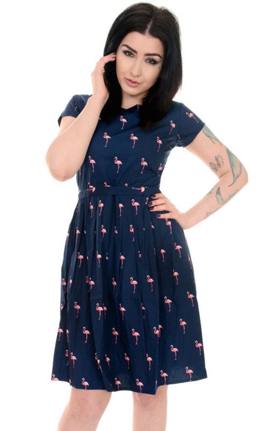 Flamingo Print Dress by Run and Fly - Minimum Mouse