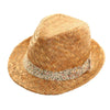 Floral Band Straw Trilby Hat - Minimum Mouse