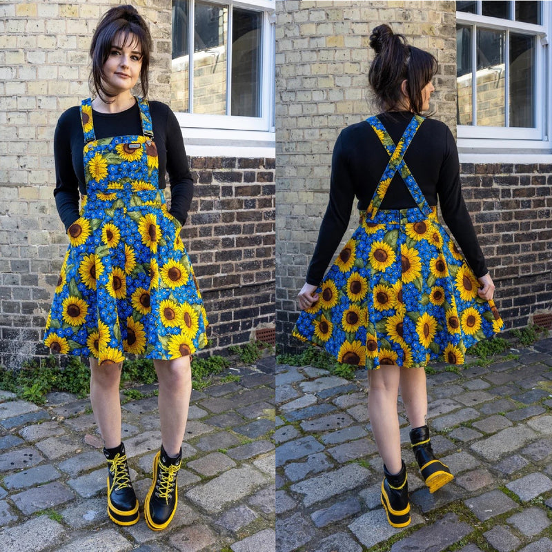 Dungarees floral skirt top