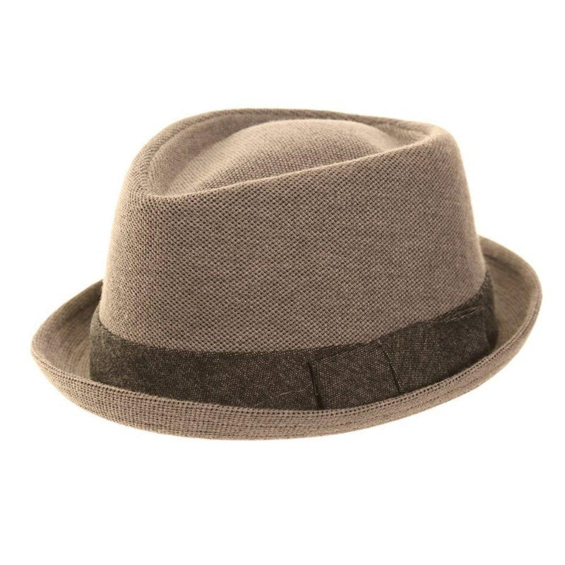 Grey Pork Pie Cotton Hat - Minimum Mouse