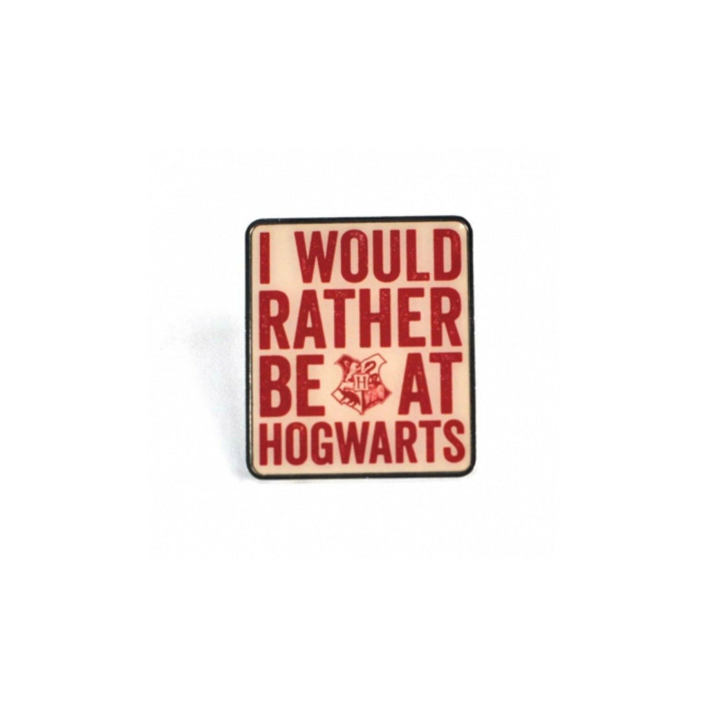 Harry Potter I Would Rather Be At Hogwarts Lapel Pin Badge - Minimum Mouse