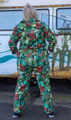 Orangutan Print Stretch Twill Boiler Suit by Run and Fly