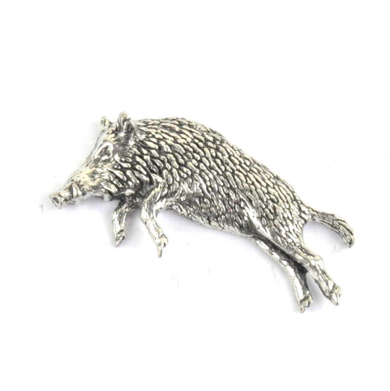 Leaping Boar Pewter Lapel Pin Badge - Minimum Mouse