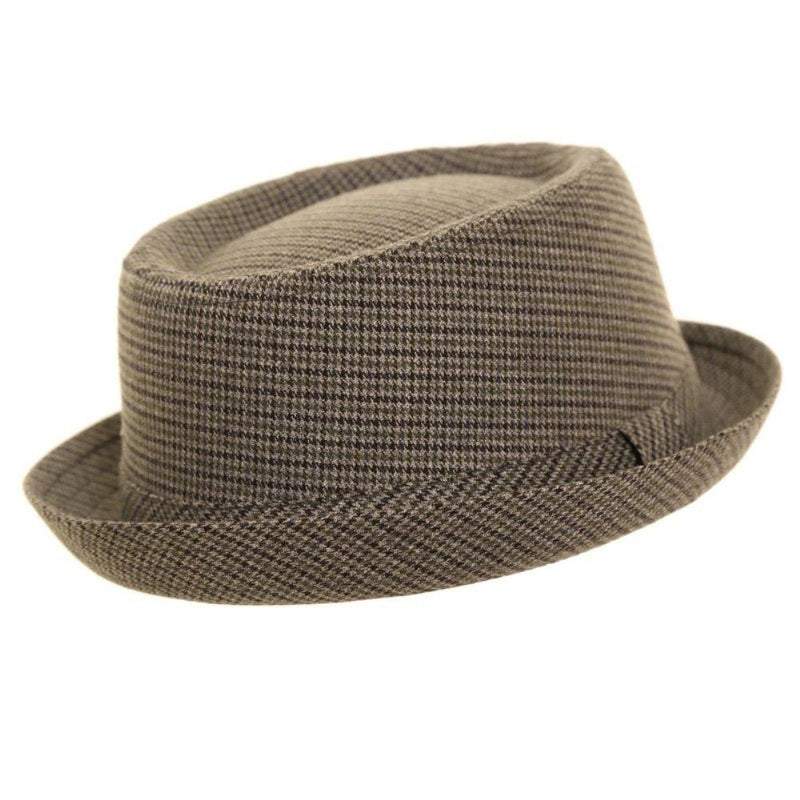 Light Grey Tweed Pork Pie Hat - Minimum Mouse