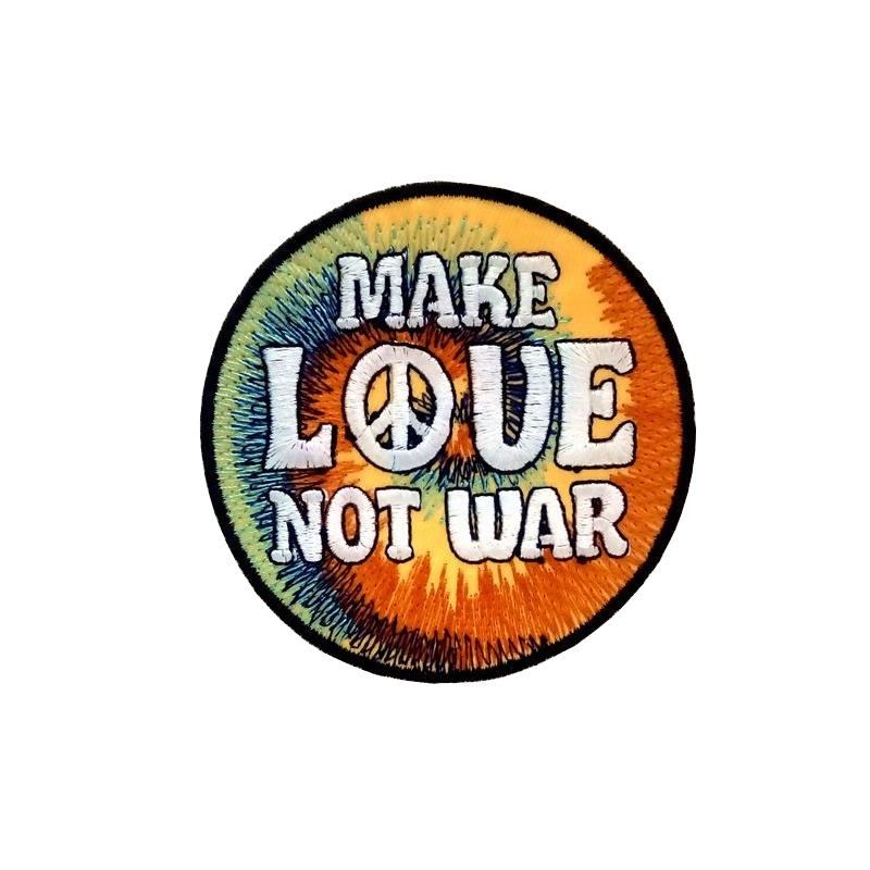 Make Love Not War Iron On Patch - Minimum Mouse