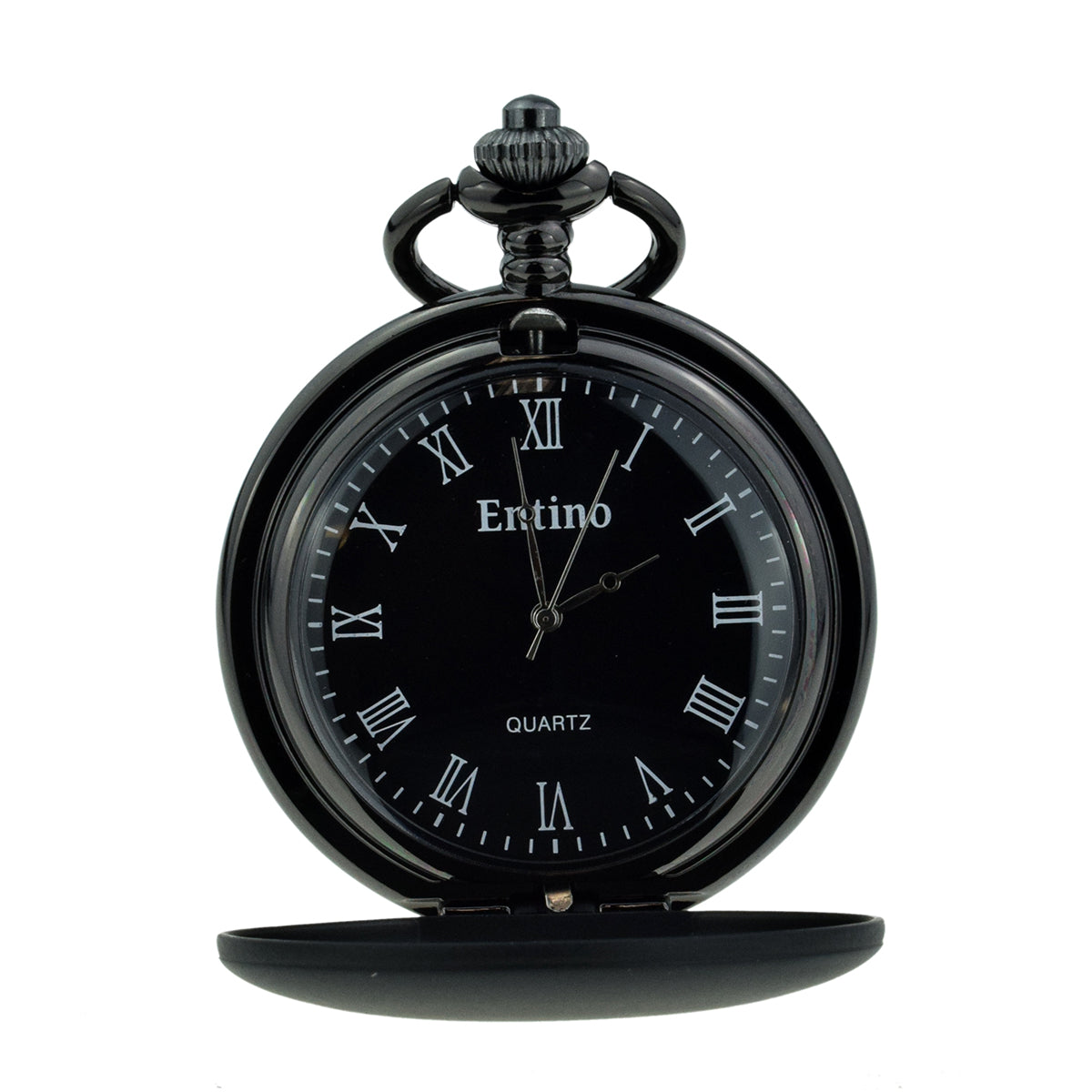 Matt Black Quartz Pocket Watch