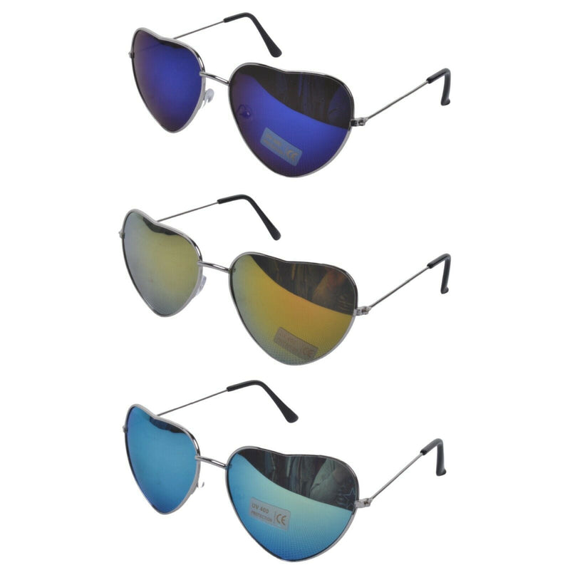 Mirrored Heart Sunglasses - Minimum Mouse