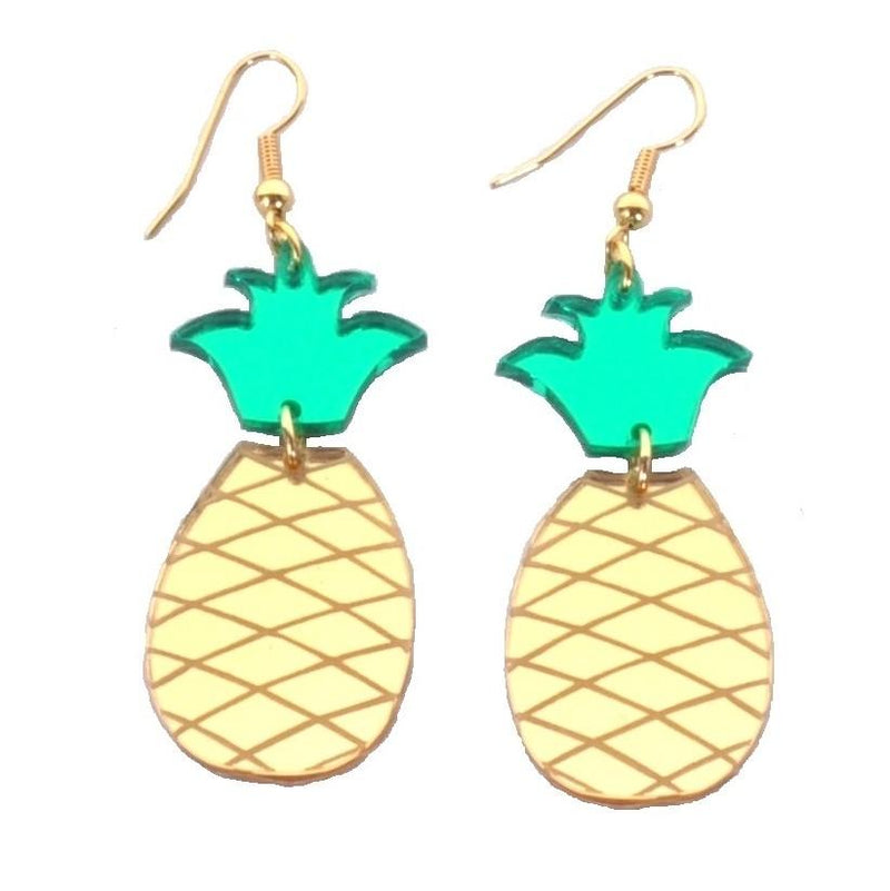 Mirrored Pineapple Earrings by Love Boutique - Minimum Mouse