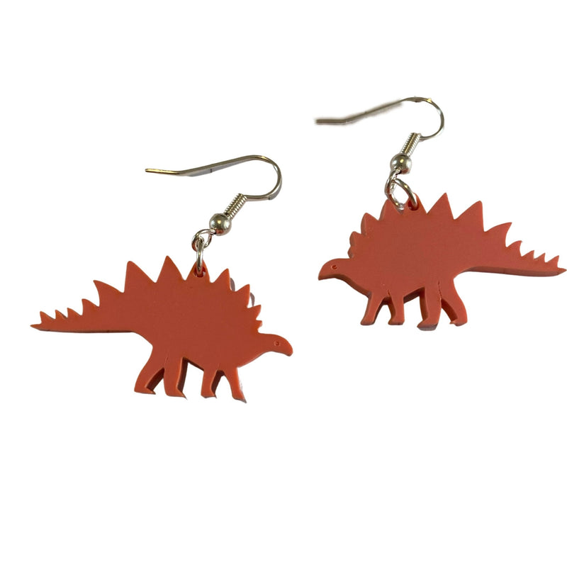 Pastel Acrylic Stegosaurus Earrings - Minimum Mouse