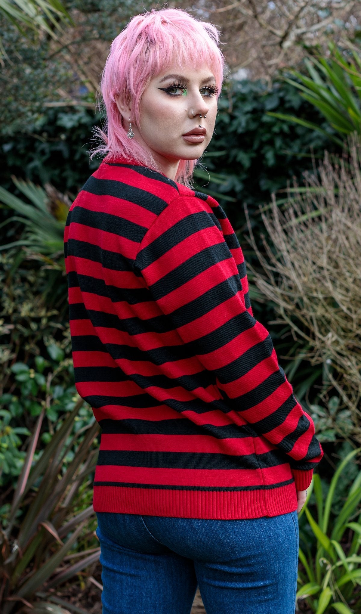 Red and Black Stripe Jumper by Run and Fly - Minimum Mouse