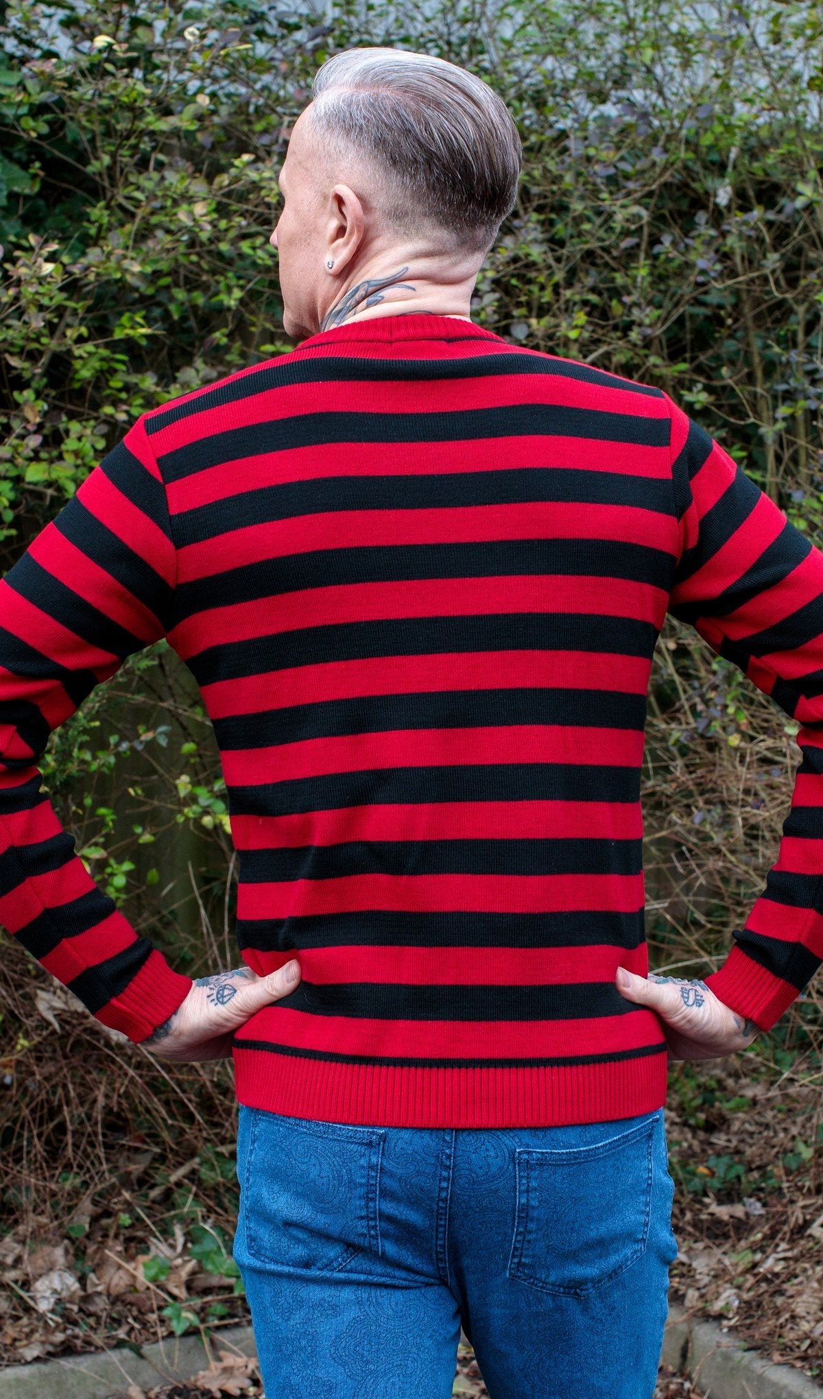 Red and Black Stripe Jumper by Run and Fly - Minimum Mouse