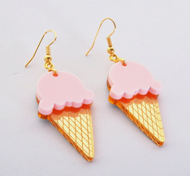 Strawberry Ice Cream Earrings by Love Boutique - Minimum Mouse