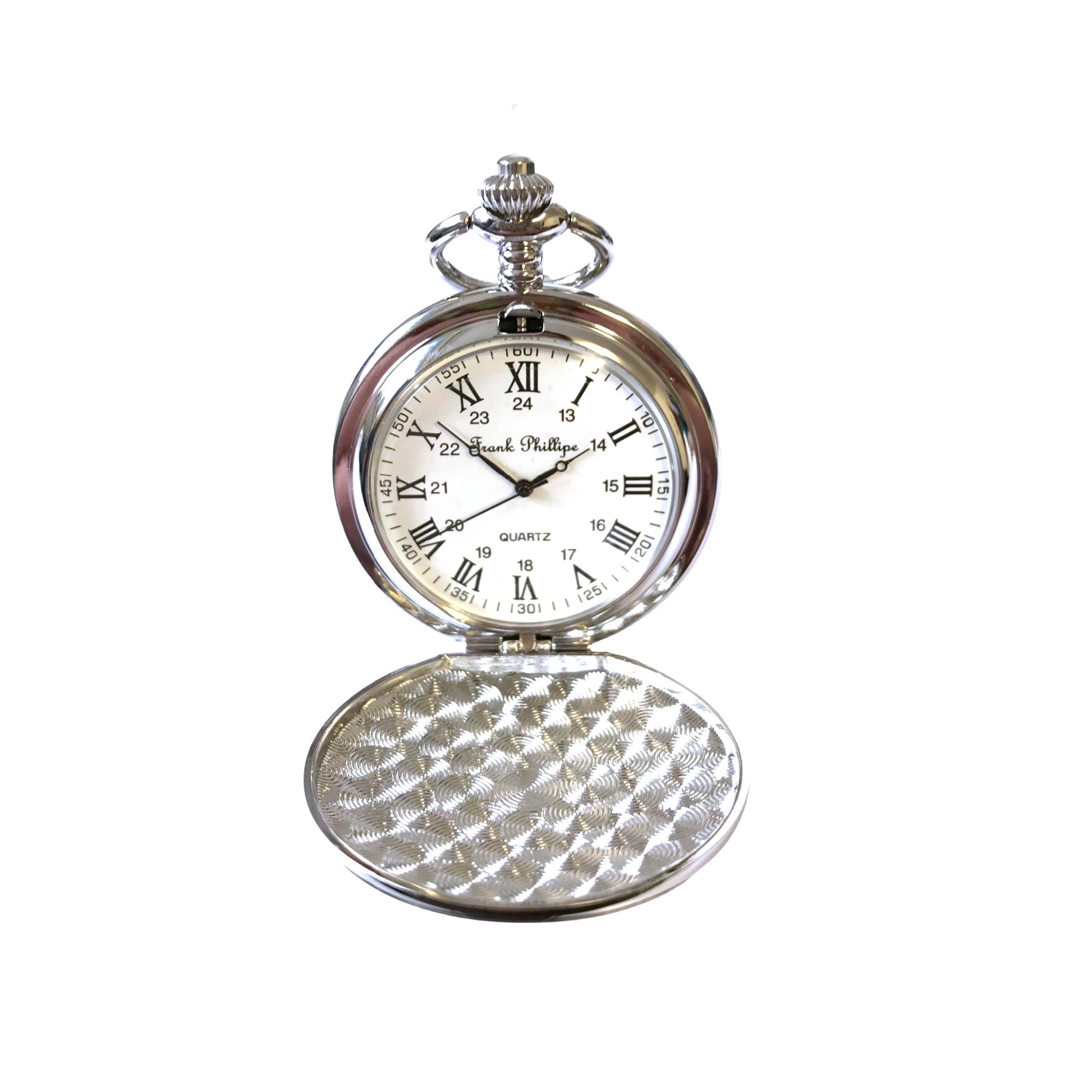 Classic Silver Quartz Pocket Watch