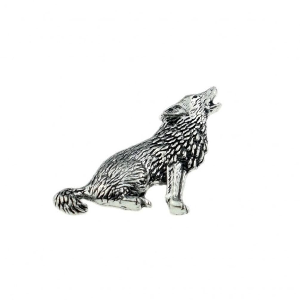 Wolf Pewter Lapel Pin Badge - Minimum Mouse