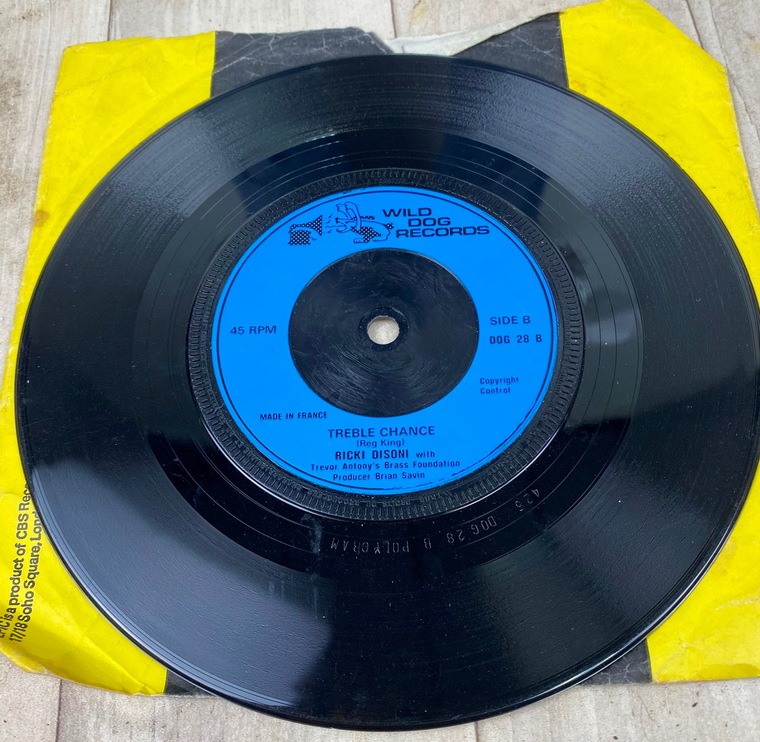 Ricki Disoni - Hey! Aston Villa Vintage Vinyl 7" Single