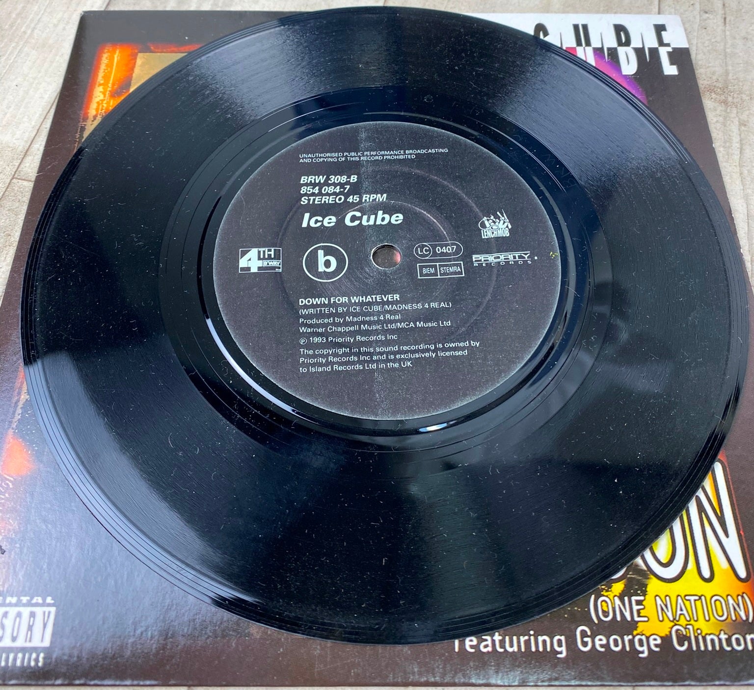 Ice Cube feat. George Clinton - One Nation Vinyl 7" Single