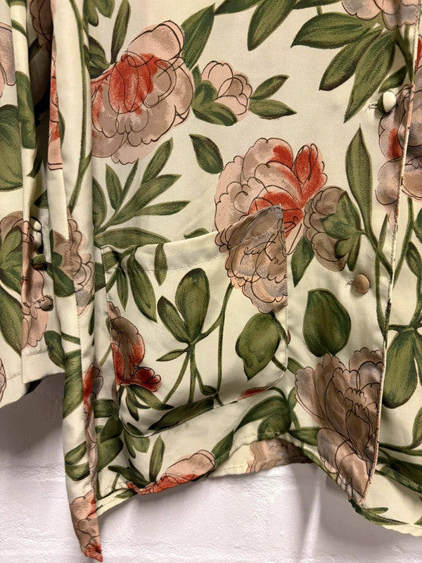 Vintage Floral Shirt Blouse 18 20 True Retro Cottage Funky